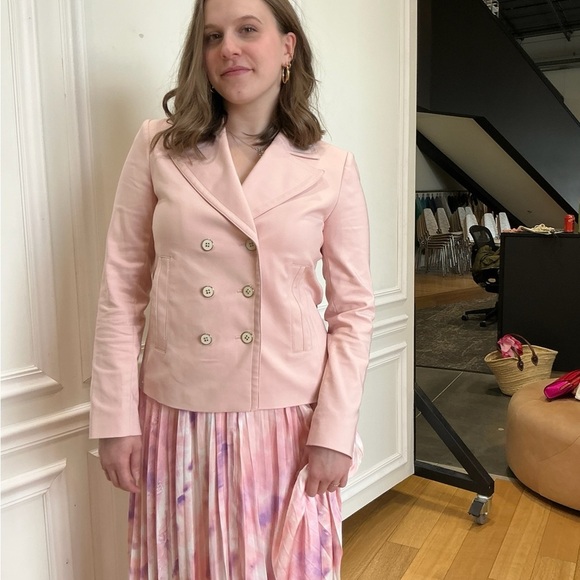 Tommy Hilfiger Pink Double-Breasted Blazer - Picture 2 of 2